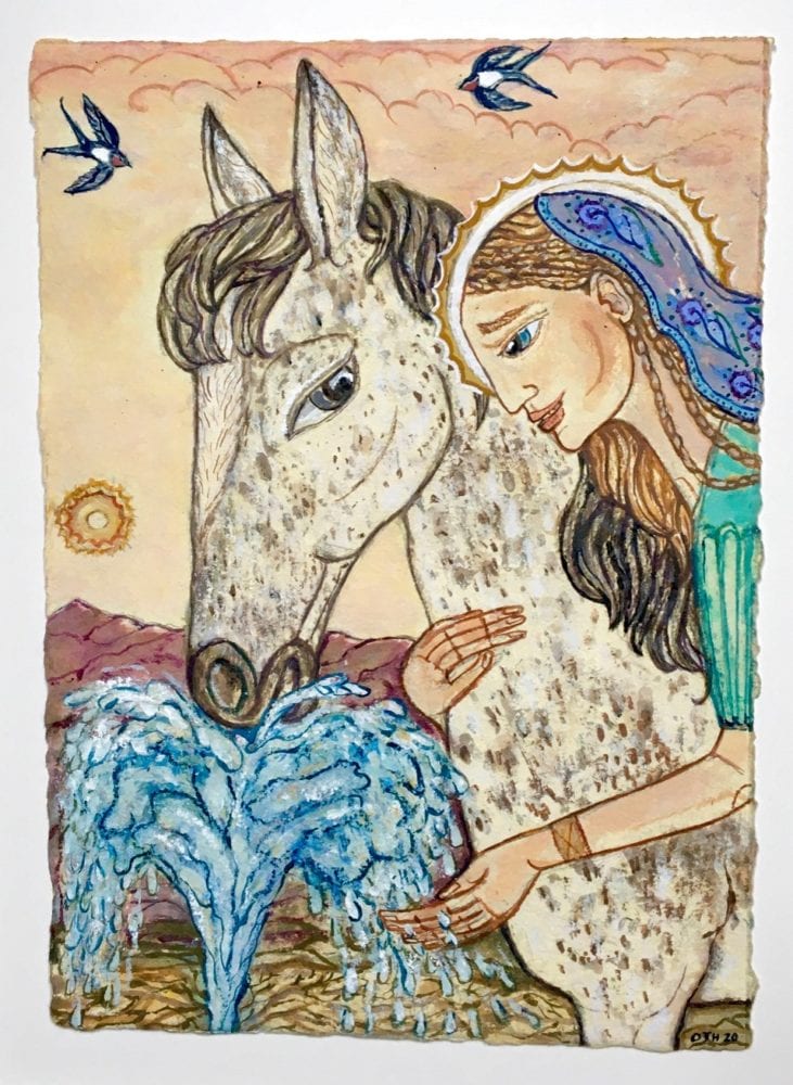 St Dympna and the Horse